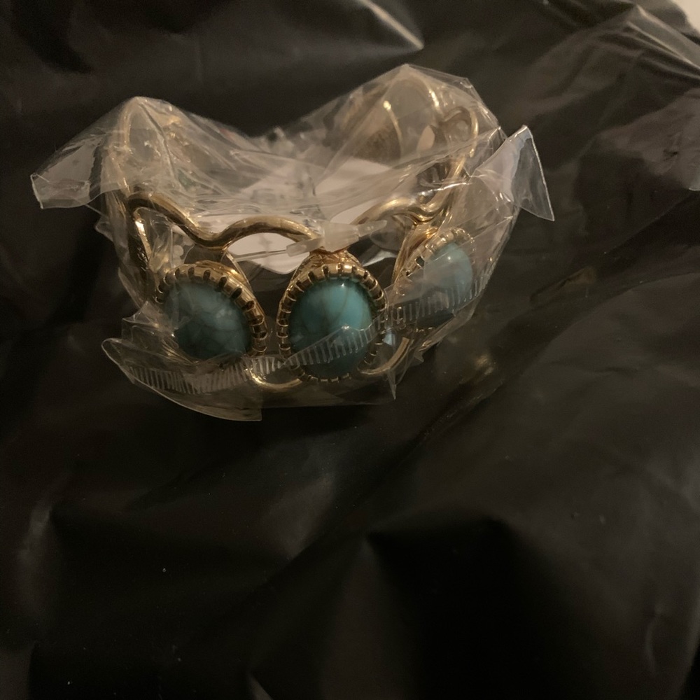 Costume “Topaz Like” Gold Bangle